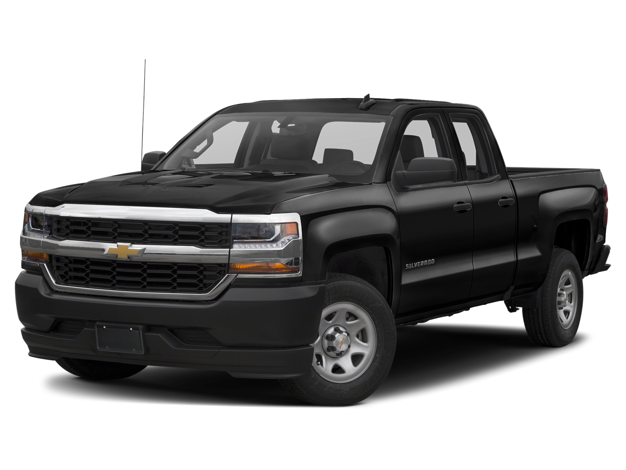 2019 Chevrolet Silverado LD LT in Summit White — front three-quarter view