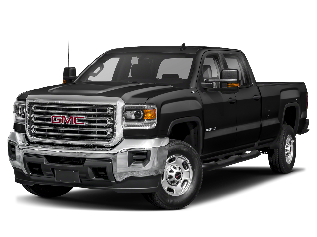 2019 GMC Sierra 2500 HD Denali in Summit White — front three-quarter view