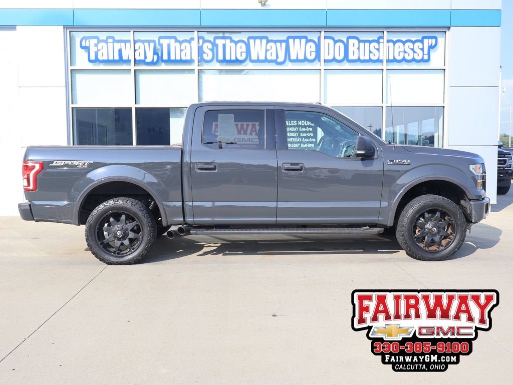 2016 Ford F-150 XLT in Gray — front three-quarter view