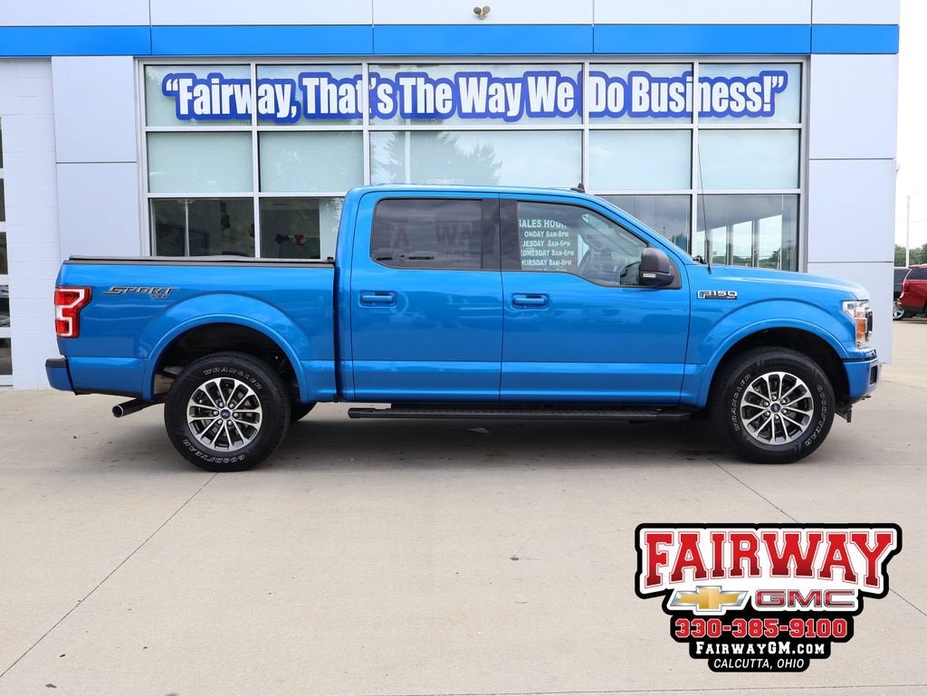 2019 Ford F-150 XL in Blue — front three-quarter view