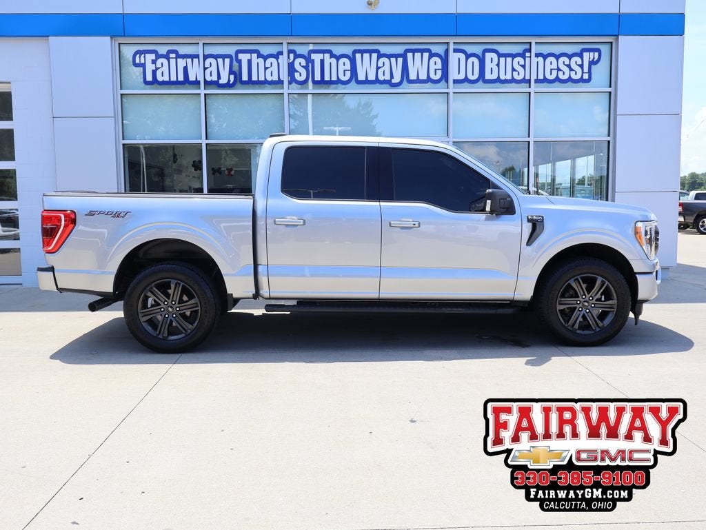 2021 Ford F-150 XLT in Silver — front three-quarter view