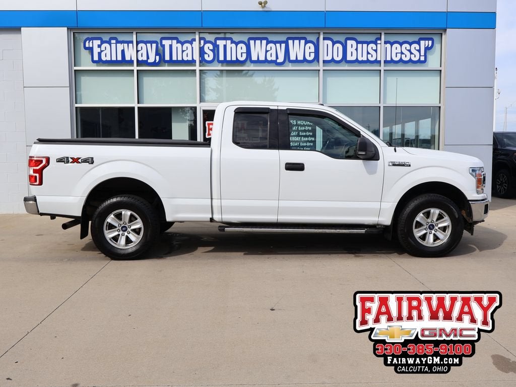 2018 Ford F-150 XLT in White — front three-quarter view