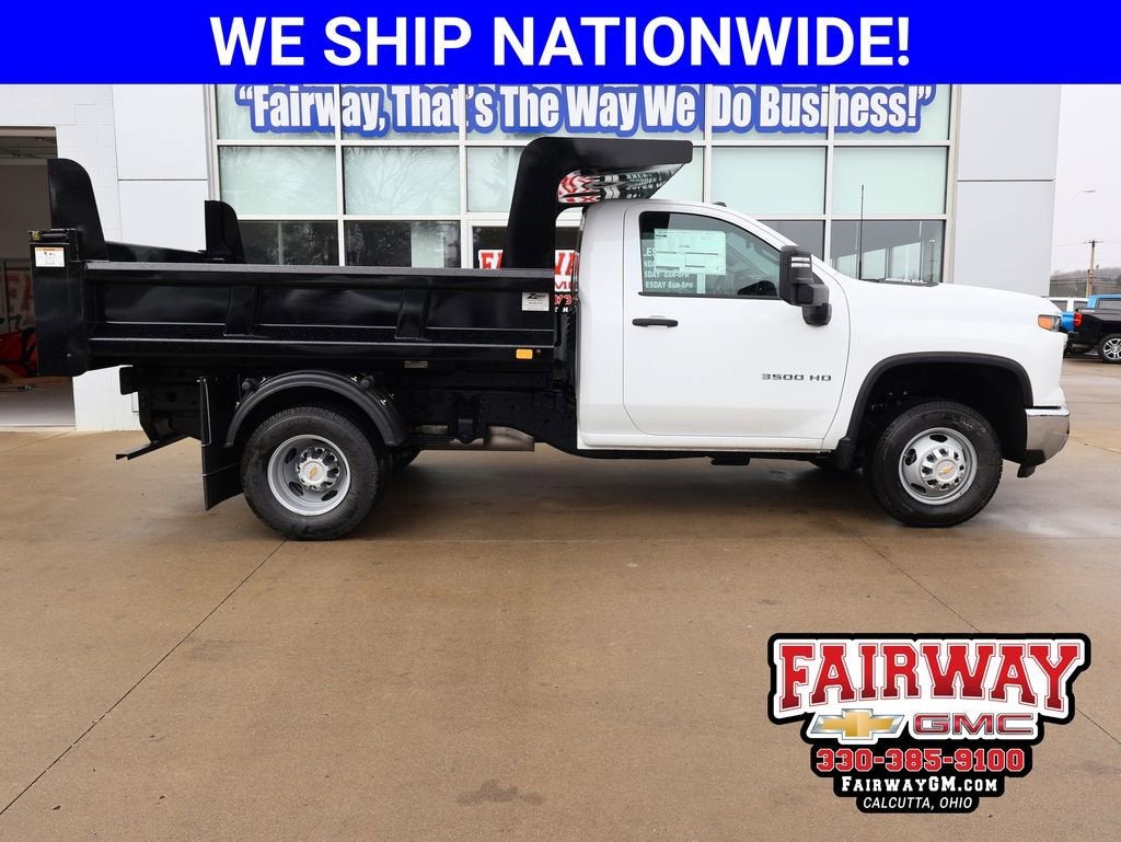 2026 Chevrolet Silverado 3500 HD Chassis Cab Work Truck in Summit White — front three-quarter view