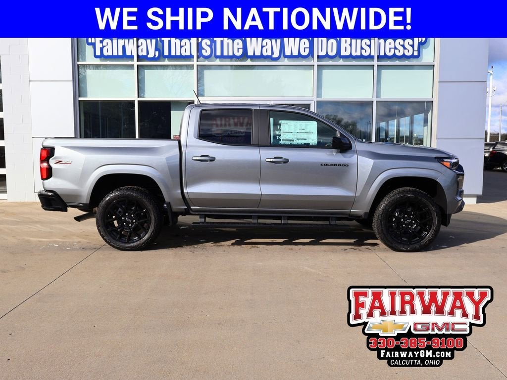 2026 Chevrolet Colorado Z71 in Sterling Gray Metallic — front three-quarter view