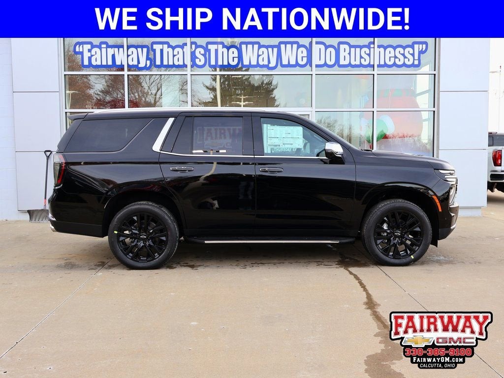 2026 Chevrolet Tahoe Premier in Black — front three-quarter view