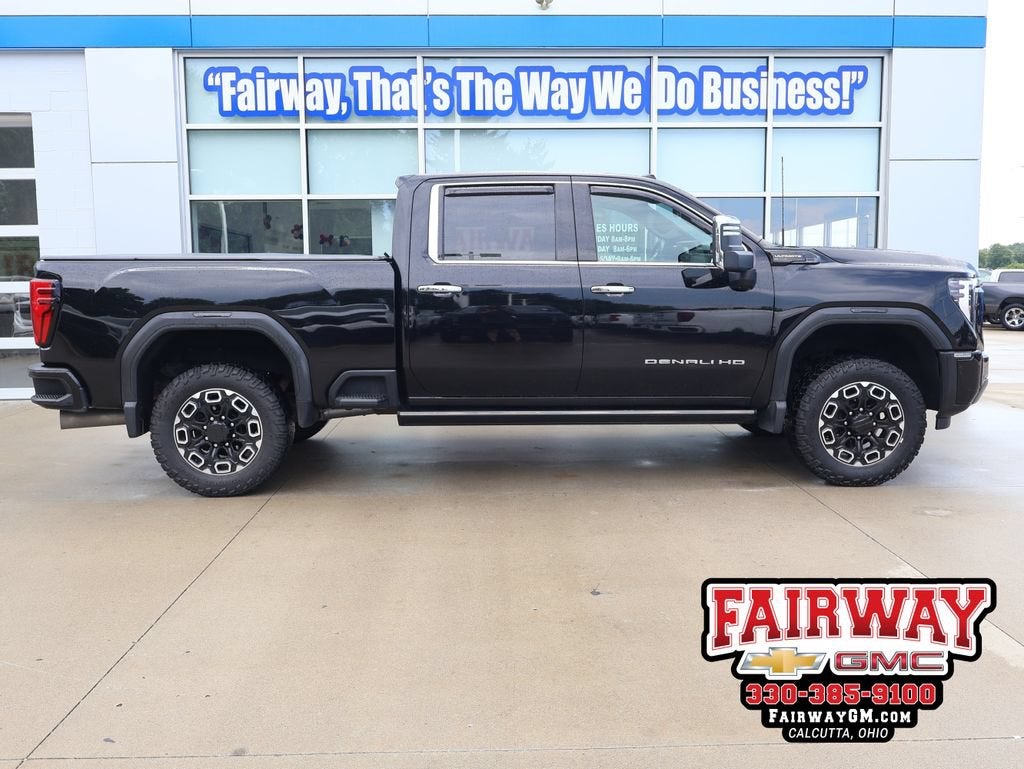 2024 GMC Sierra 3500 HD Denali Ultimate in Onyx Black — front three-quarter view