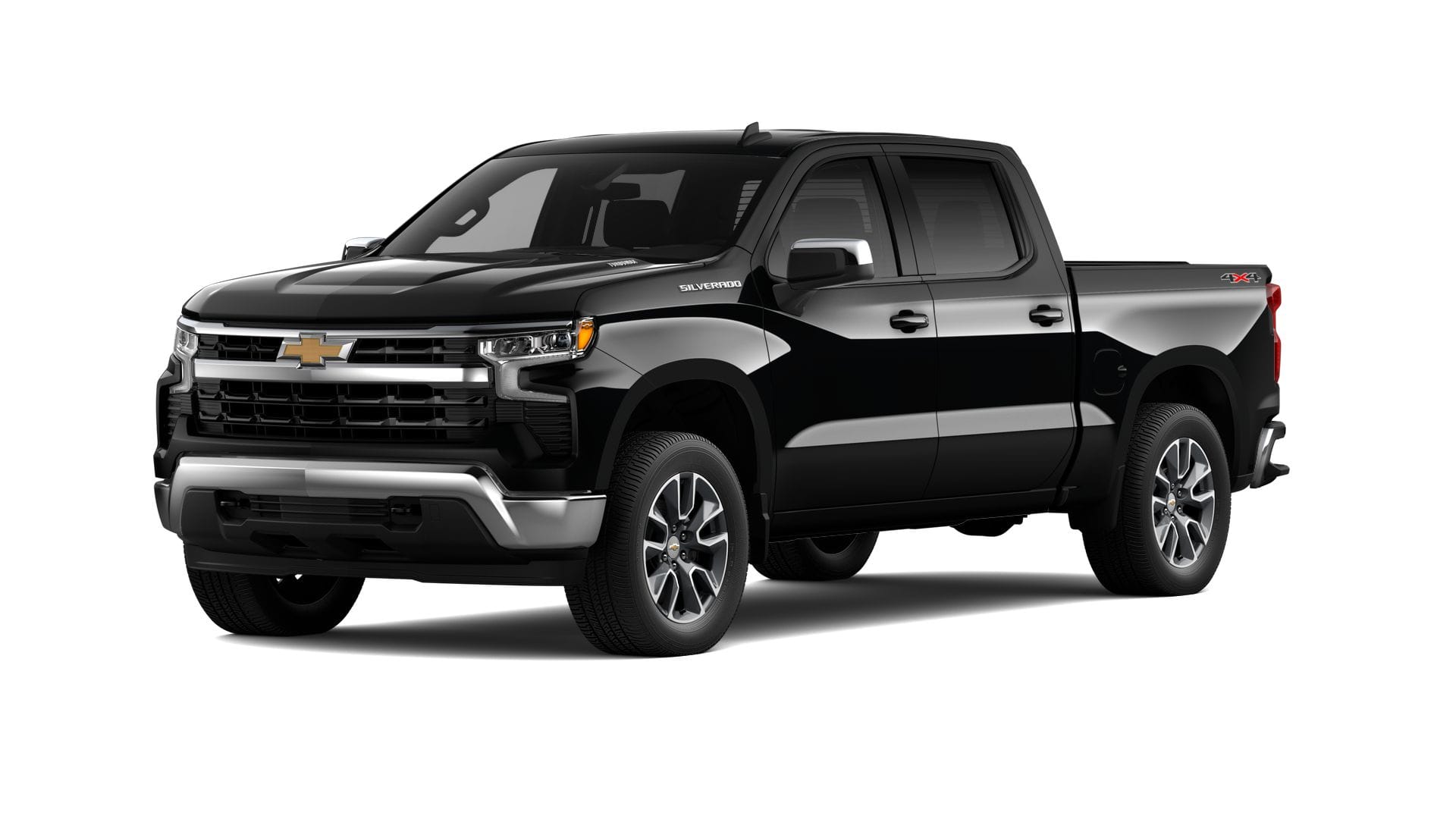 2026 Chevrolet Silverado 1500 LT (2FL) in Black — front three-quarter view