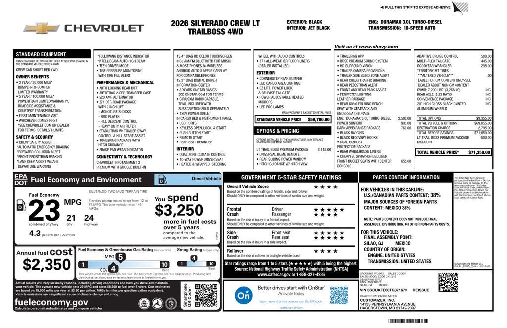 2026 Chevrolet Silverado 1500 — detail view