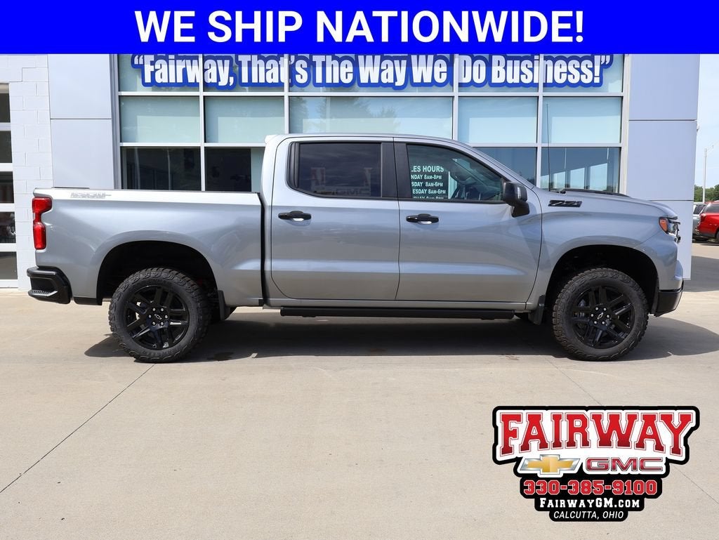 2026 Chevrolet Silverado 1500 LT Trail Boss in Sterling Gray Metallic — front three-quarter view