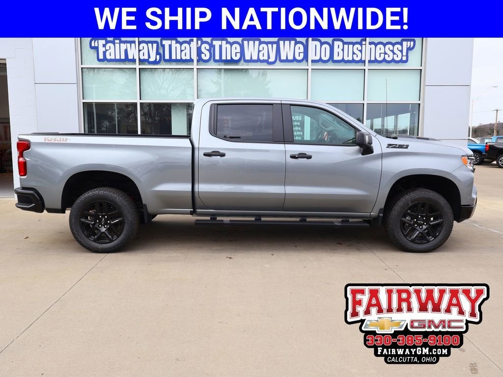 2026 Chevrolet Silverado 1500 LT Trail Boss in Sterling Gray Metallic — front three-quarter view