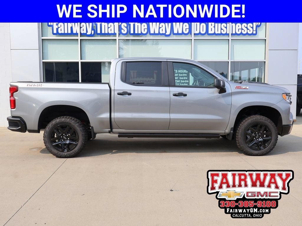 2026 Chevrolet Silverado 1500 LT Trail Boss in Sterling Gray Metallic — front three-quarter view