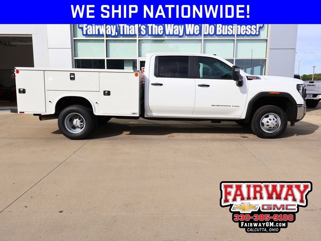 2026 GMC Sierra 3500 HD Chassis Cab Pro in Summit White — front three-quarter view
