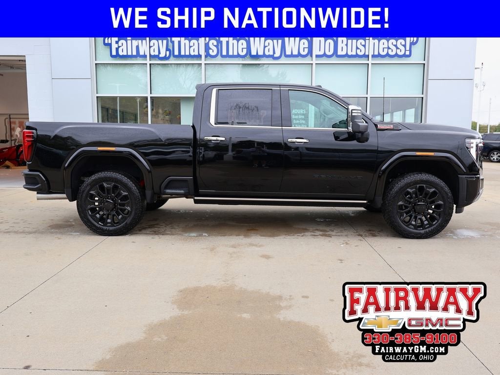 2026 GMC Sierra 2500 HD Denali in Onyx Black — front three-quarter view
