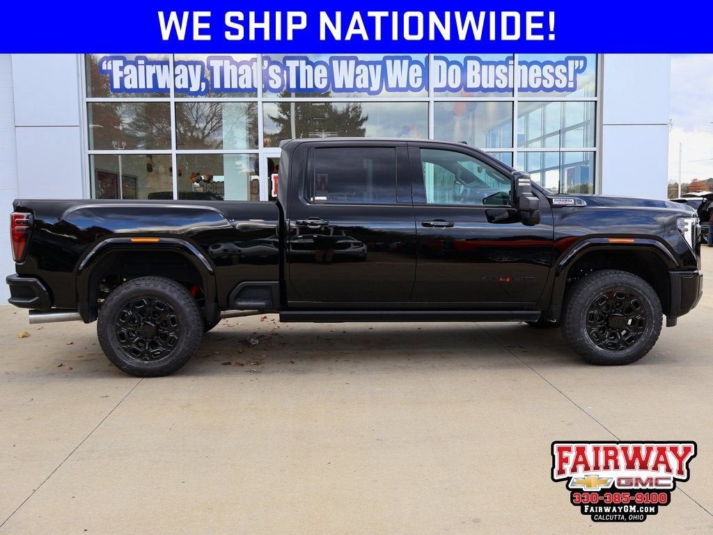 2026 GMC Sierra 3500 HD AT4 in Onyx Black — front three-quarter view