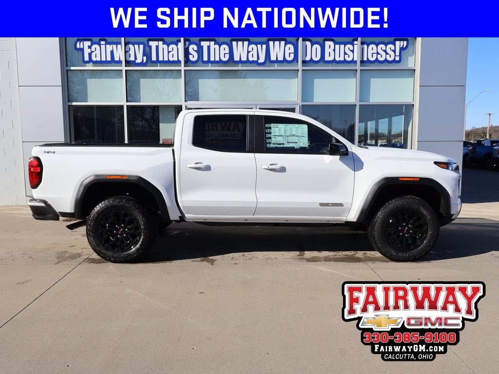 2026 GMC Canyon Elevation in Summit White — front three-quarter view