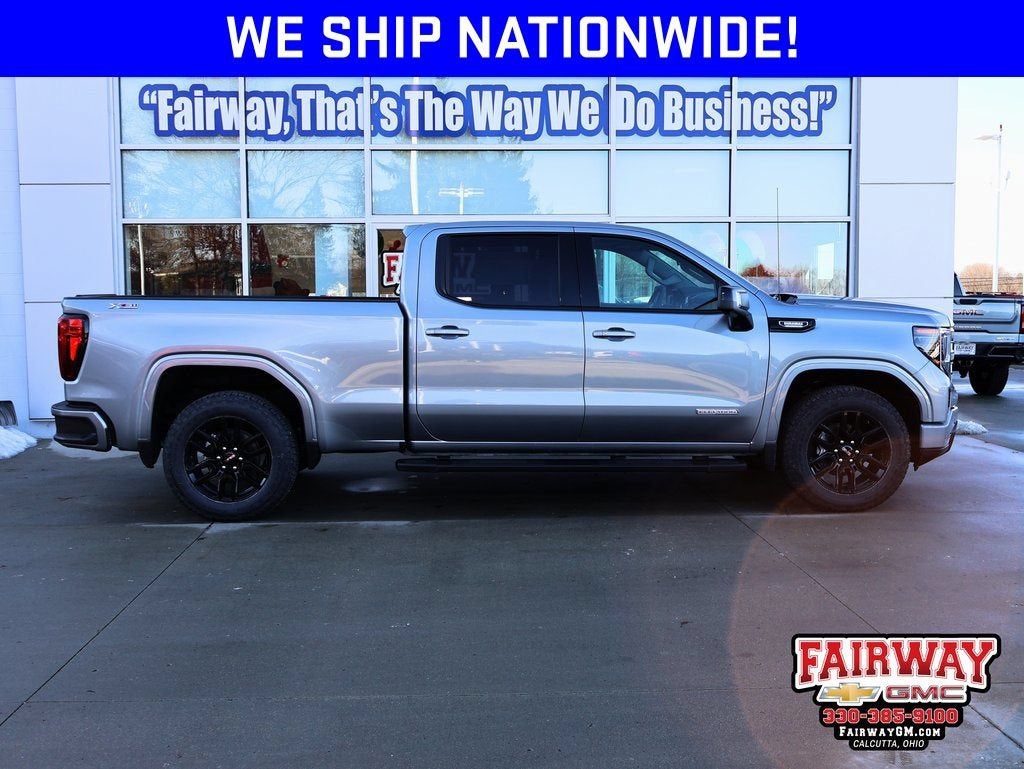 2026 GMC Sierra 1500 Elevation in Sterling Metallic — front three-quarter view