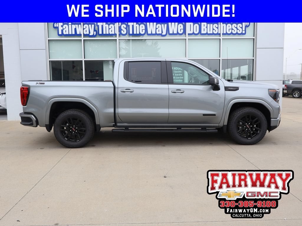 2026 GMC Sierra 1500 Elevation in Sterling Metallic — front three-quarter view