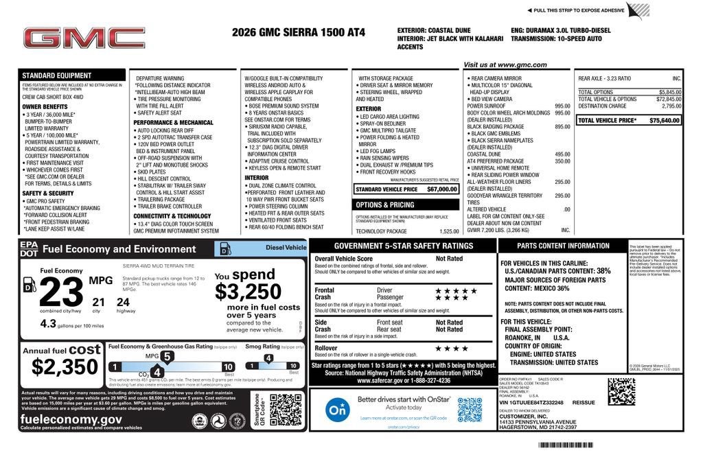 2026 GMC Sierra 1500 — detail view