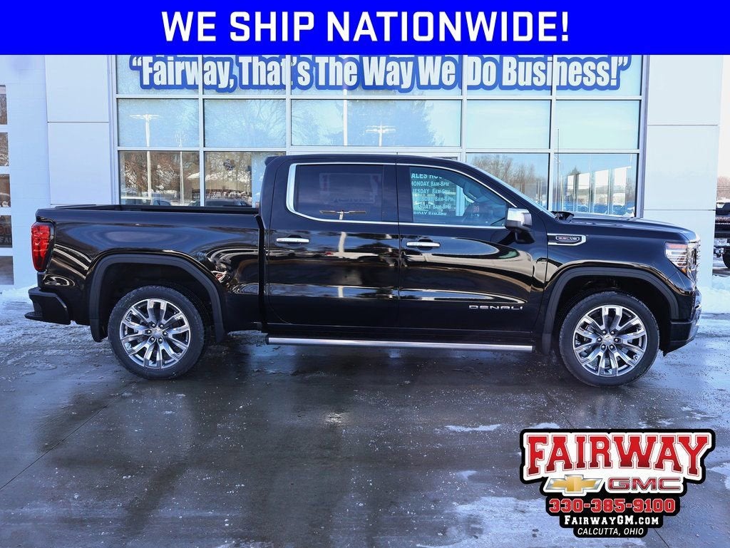 2026 GMC Sierra 1500 Denali in Onyx Black — front three-quarter view