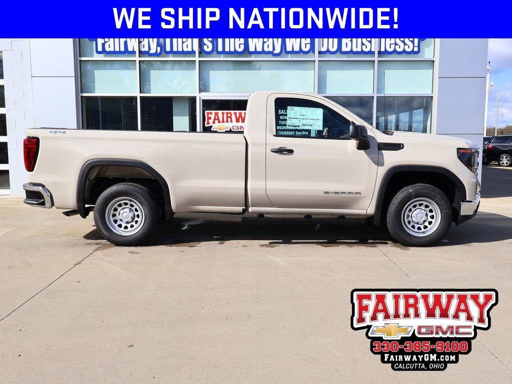 2026 GMC Sierra 1500 Pro in Coastal Dune — front three-quarter view