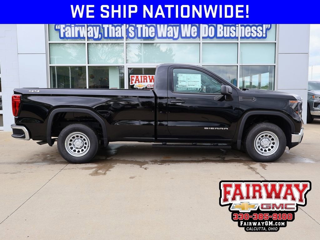 2026 GMC Sierra 1500 Pro in Onyx Black — front three-quarter view