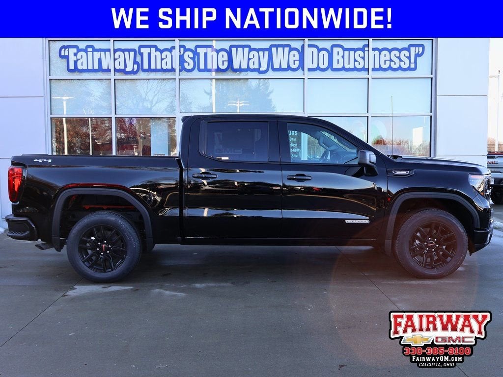 2026 GMC Sierra 1500 Elevation in Onyx Black — front three-quarter view